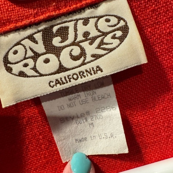 On‎ The Rocks Hand-Painted Orange Jacket – Boho Artistic Vintage Vibe – Size M - Picture 8 of 11